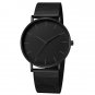 Quartz Casual Watches Simple Men Watch Women Wristwatch Mesh Band full black