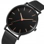 Quartz Casual Watches Simple Men Watch Women Wristwatch Mesh Band H-W
