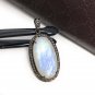 Rainbow Moonstone GemPave Diamond Pendant Moonstone Pendant Sterling Silver Jewelry Default Title