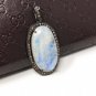 Rainbow Moonstone GemPave Diamond Pendant Moonstone Pendant Sterling Silver Jewelry Default Title