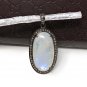 Rainbow Moonstone GemPave Diamond Pendant Moonstone Pendant Sterling Silver Jewelry Default Title