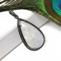 RainOxidized Silver Diamond Pendant Pave Diamond Jewelry Wholesale Gemstone Pendant Default Title