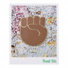 Raised Fist Protest Pride Black Lives Matter BLM Enamel Pin Medium Skin Tone