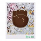 Raised Fist Protest Pride Black Lives Matter BLM Enamel Pin Medium-Dark Skin Tone