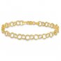 Real 10K Yellow Gold Triple Link Bracelet 6 inch 6 inch