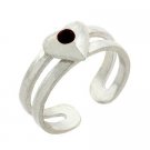 Red cz Heart Sterling Silver Toe Ring ToeRing TR9222