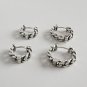 Retro Hollow Chain 925 Sterling Silver Hoop Earrings