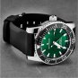 Revue Thommen 17030.2524 Men's 'Diver' Green Dial Rubber Strap Swiss Automatic Watch Default Title