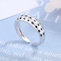 Rings for Women, Checkerboard Flowers Ring Girls Trendy Ring 16MM
