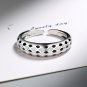 Rings for Women, Checkerboard Flowers Ring Girls Trendy Ring 16MM