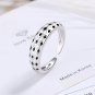 Rings for Women, Checkerboard Flowers Ring Girls Trendy Ring 16MM