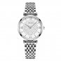 Roman Engraved Diamond-Set Alloy Steel Band Watch rose gold