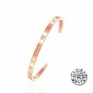 Roman Numerals Titanium Steel Diamond Square Bracelet Diamond Bracelet golden
