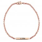 Rose Gold Tone Live Bar Bracelet BRGBR13704