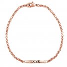 Rose Gold Tone Love Bar Bracelet BRGBR13702