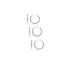 Rose Gold Tone over Sterling Silver 1.2mm Set of Three Endless Hoop Earrings, 10mm SRG14521