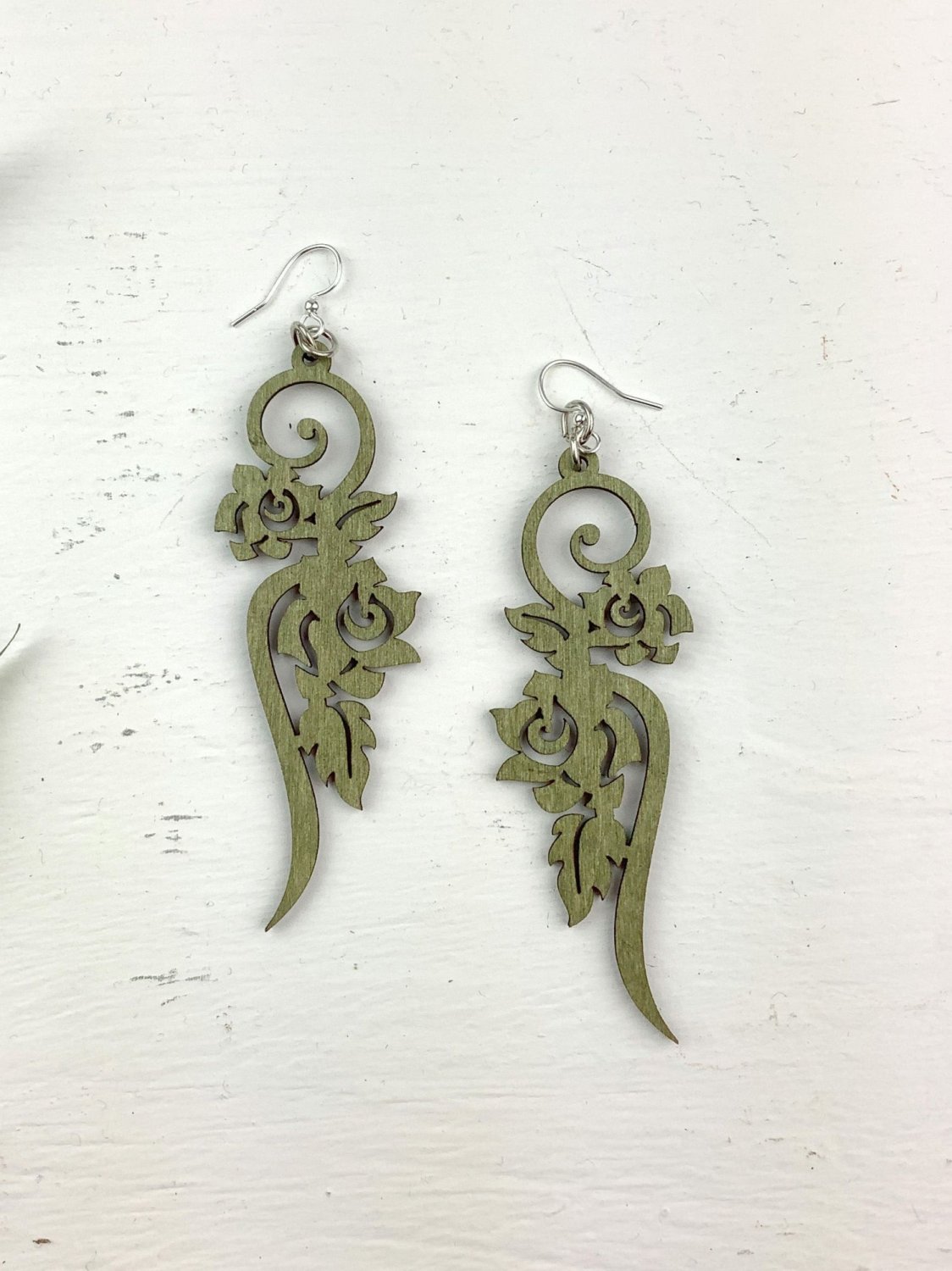 Rose Vine Earrings Travertine