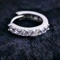 Round Ladies Huggies Hoop Earrings, Womens Round Diamond Single Row Huggie Earrings large