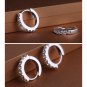 Round Ladies Huggies Hoop Earrings, Womens Round Diamond Single Row Huggie Earrings small