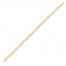 Round Link Charm Bracelet in 10k Yellow Gold
