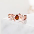 S925 blessing and fortune Tourmaline Ring red