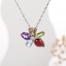 S925 five color colorful treasure Pendant Multicolor