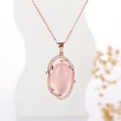 S925 pink beauty Pink Crystal Pendant Pink