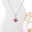 S925 plum blossom Ruby Pendant red