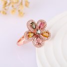 S925 silver luxury beauty Tourmaline Ring Multicolor