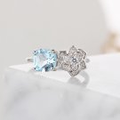 S925 silver Topaz Ring blue