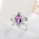S925 silver violet elegant Amethyst Ring purple