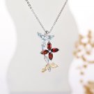 S925 tricolor treasure Pendant Multicolor