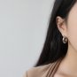 Sale Simple Tiny Tube Circle 925 Sterling Silver Hoop Earrings Rhodium