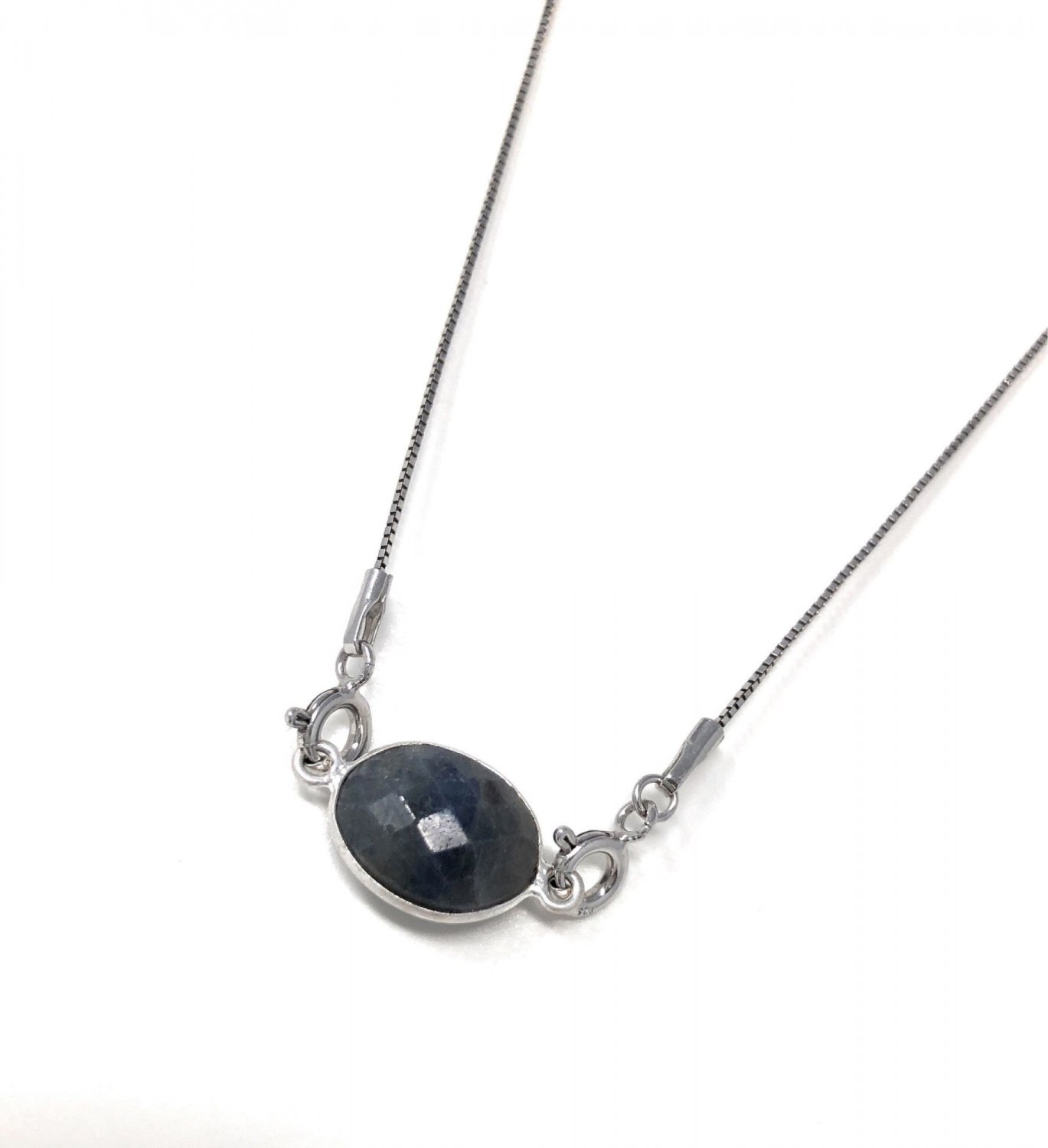 Sapphire Necklace; Gemstone Necklace;Sterling Silver Necklace Delicate Necklace Silver Jewelry 20