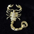 Scorpion Diamond Gold Plated Alloy Stretch Ring silver