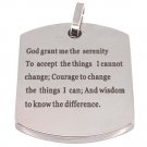 Serenity Prayer Stainless Steel Pendant - PDJ0214 Default Title