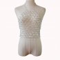Sexy Jeweled Panelled Back Vest Wrap Chest Body Chain Body Jewelry White