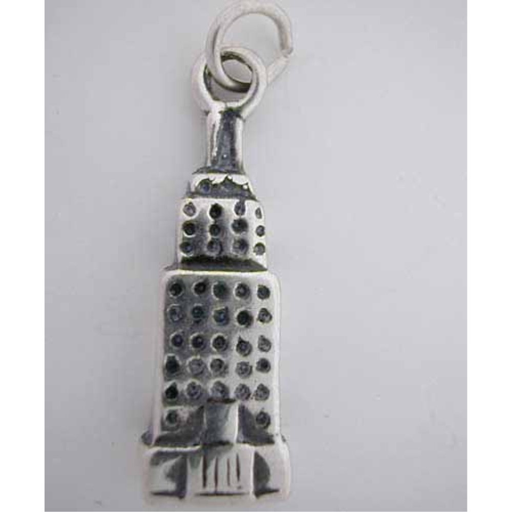 Silver EMPIRE STATE BUILDING CHARM or Pendant 1893