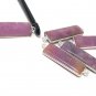 Silver Gemstone Bar Connectors; Natural Sapphire Briolette Jewelry Findings 36.5mmX10mm 1 Pc Pink