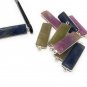 Silver Gemstone Bar Connectors; Natural Sapphire BriolettJewelry Findings 36.5mmX10mm 1 Pc Yellow