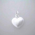 Silver Puffed HEART CHARM Pendant Pretty 1992