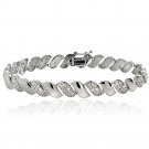 Silver Tone 1-2 Ct Diamond San Marco Bracelet BBR13836