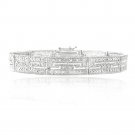 Silver Tone 1-2ct Diamonds Greek Key Bracelet BBR12899