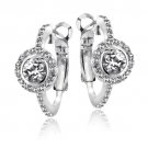 Silver Tone 2.6ct White Topaz Round Clutchless Earrings EBR13686WT