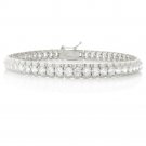 Silver Tone 6ct CZ Studded Tennis Bracelet BBR12839