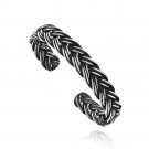 Silver Tone Braided Bangle Bracelet BABR12758