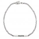 Silver Tone Faith Bar Bracelet BBR13703