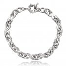 Silver Tone Infinity Link Bracelet BBR13546