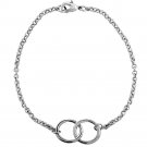 Silver Tone Interlocking Circles Bracelet BBR13706