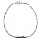 Silver Tone Live Bar Bracelet BBR13704